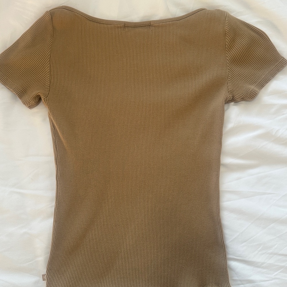vintage ralph lauren short sleeve rib shirt - Picture 2 of 5